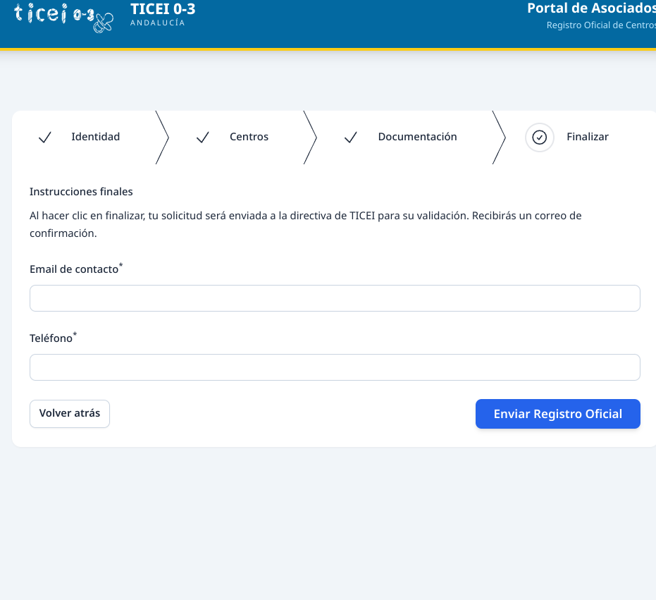 Paso final de contacto
